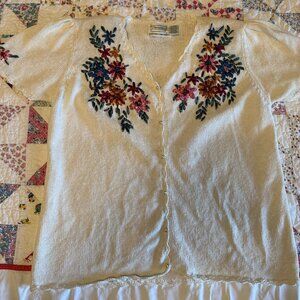 Vintage Shenanigans Floral Ribbon Design Sweater | Medium